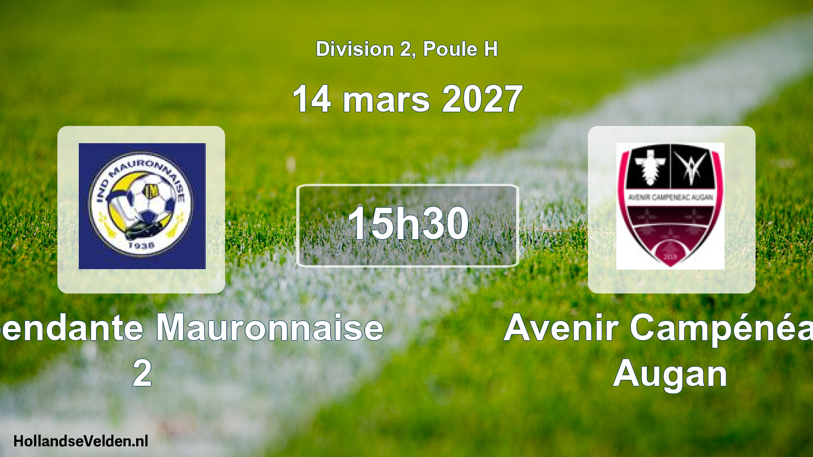 Match programmé: Indépendante Mauronnaise 2 - Avenir Campénéac Augan (14 mars 2027)