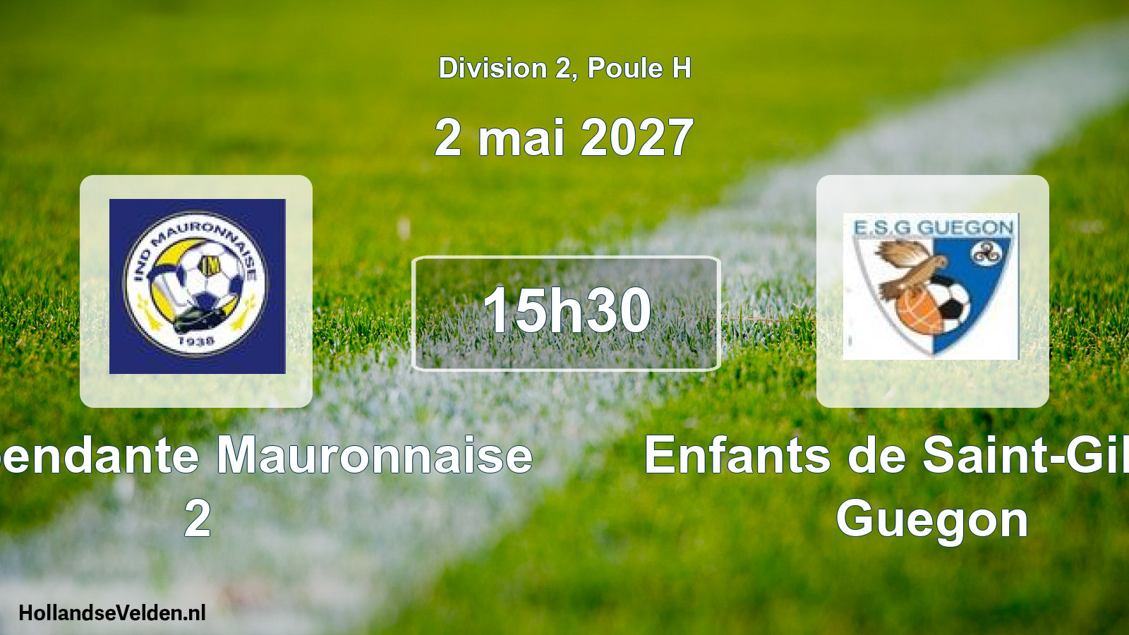 Match programmé: Indépendante Mauronnaise 2 - Enfants de Saint-Gildas Guegon (2 mai 2027)