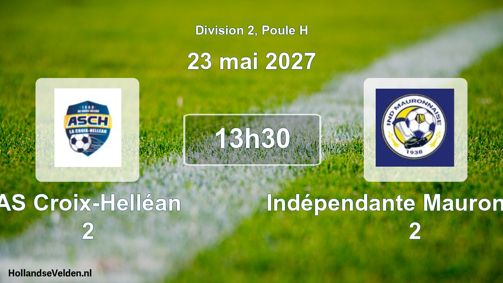 Geplande wedstrijd: AS Croix-Helléan 2 - Indépendante Mauronnaise 2 (23 mei 2027)