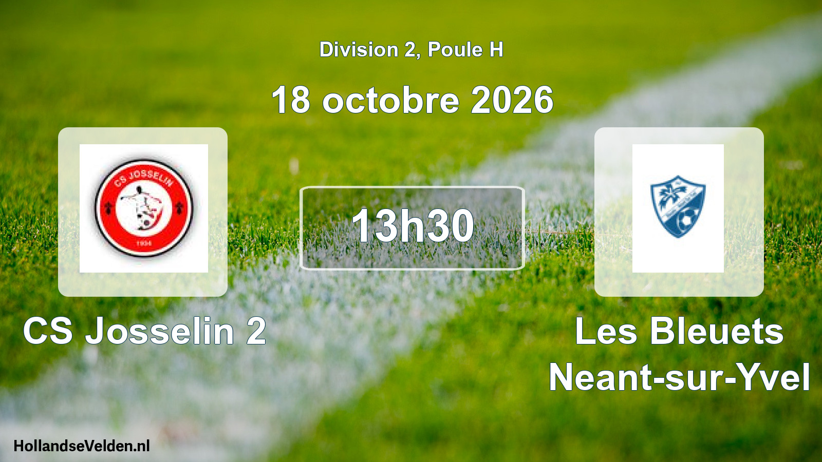 Match programmé: CS Josselin 2 - Les Bleuets Neant-sur-Yvel (18 octobre 2026)