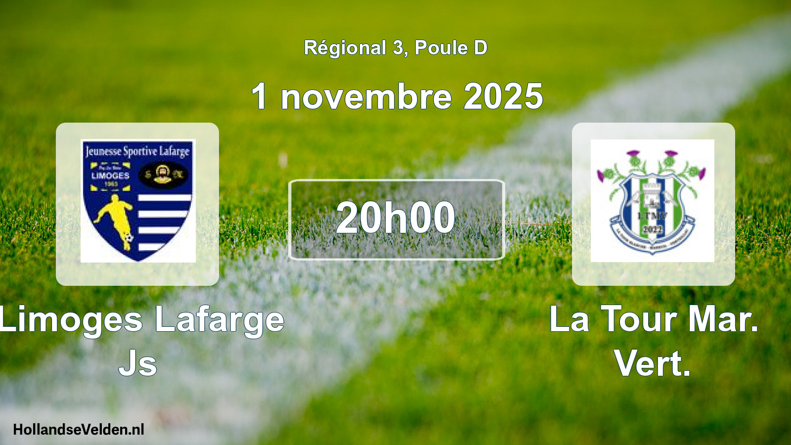 Geplande wedstrijd: Limoges Lafarge Js - La Tour Mar. Vert. (1 november 2025)