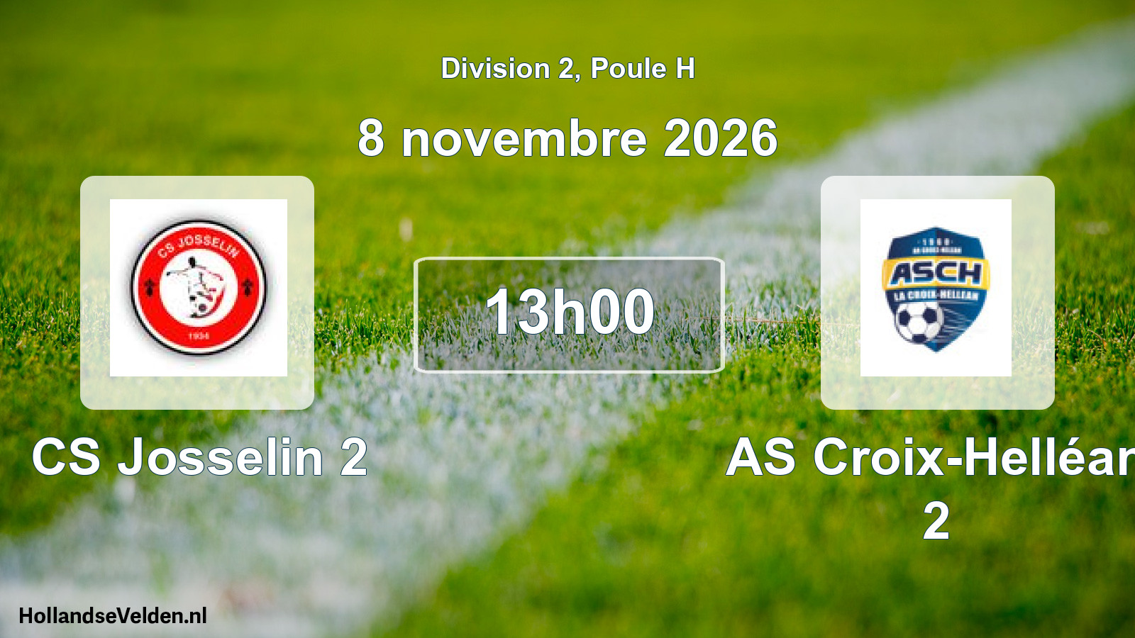 Match programmé: CS Josselin 2 - AS Croix-Helléan 2 (8 novembre 2026)