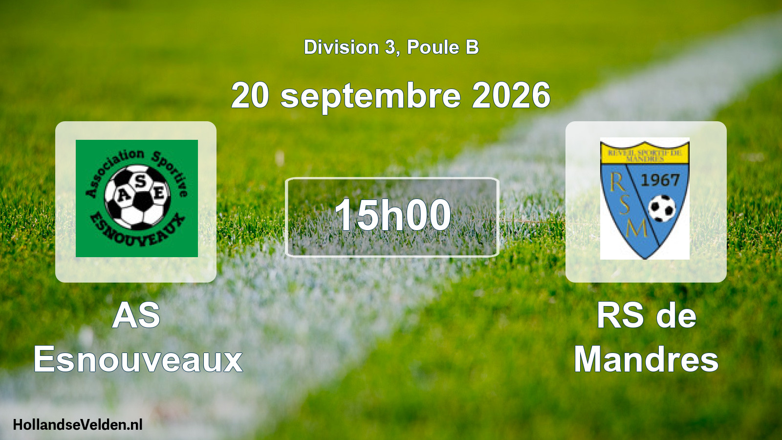 Scheduled Match: AS Esnouveaux - RS de Mandres (20 September 2026)