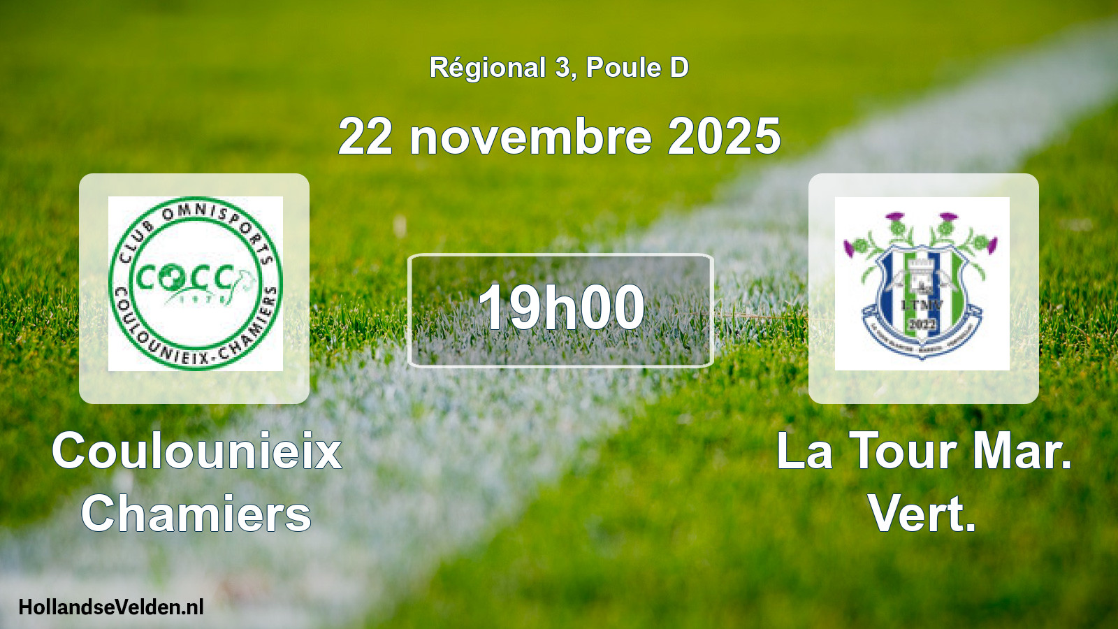 Geplande wedstrijd: Coulounieix Chamiers - La Tour Mar. Vert. (22 novembre 2025)