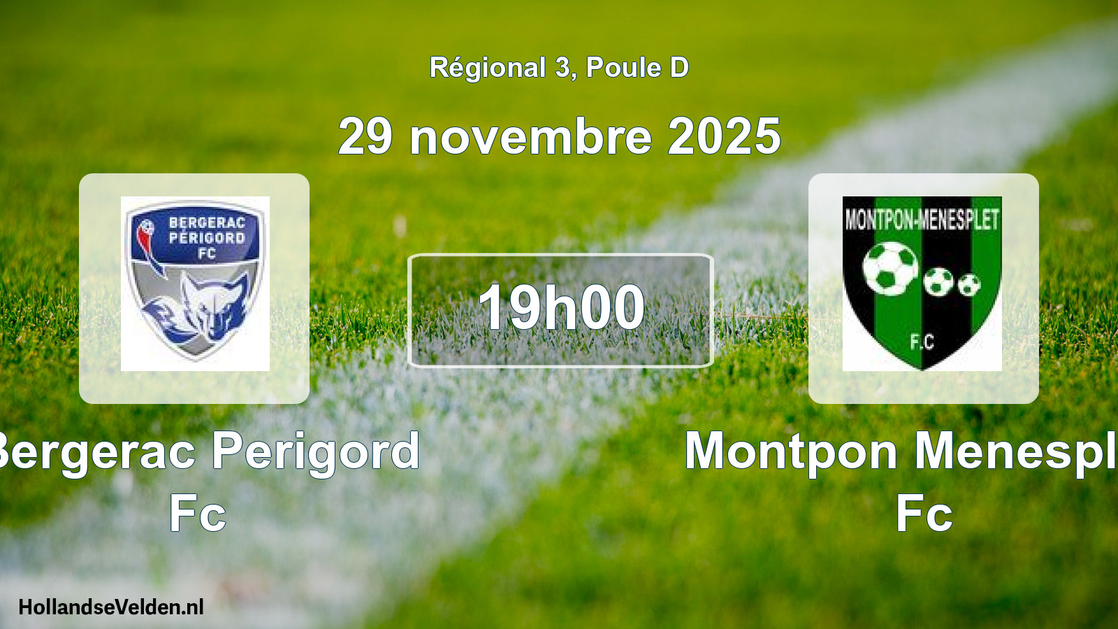 Scheduled Match: Bergerac Perigord Fc - Montpon Menesplet Fc (29 November 2025)