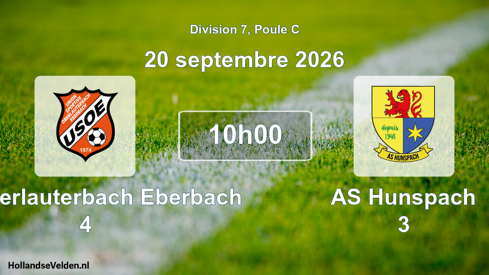 Geplande wedstrijd: US Oberlauterbach Eberbach 4 - AS Hunspach 3 (20 september 2026)