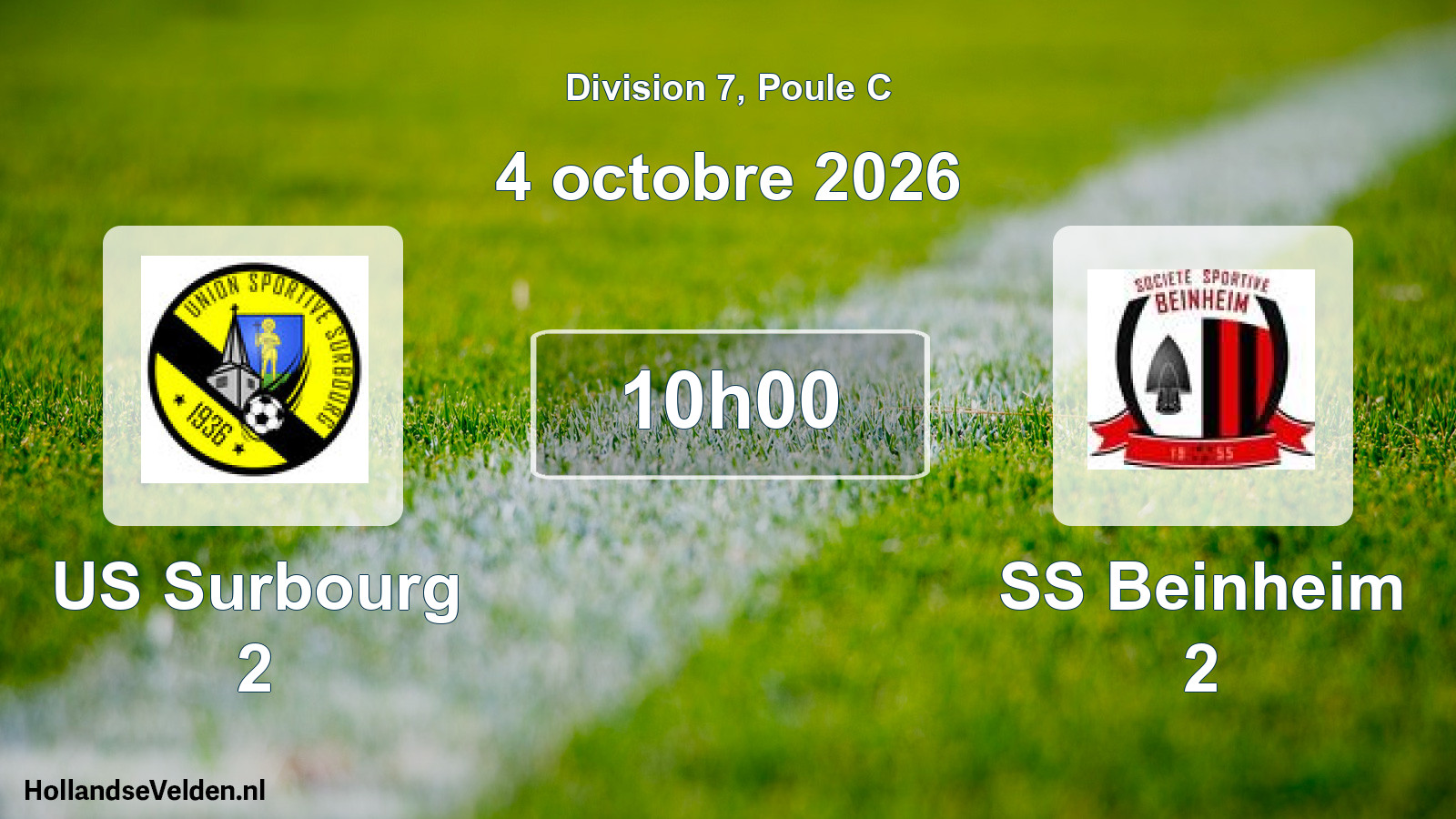 Geplande wedstrijd: US Surbourg 2 - SS Beinheim 2 (4 oktober 2026)