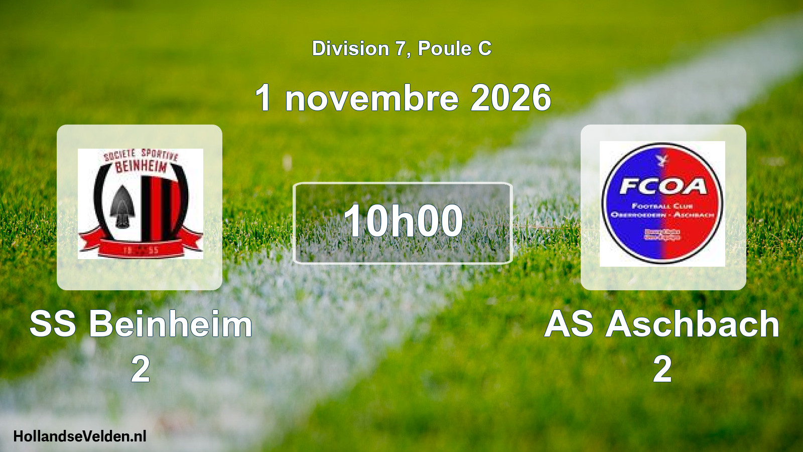 Scheduled Match: SS Beinheim 2 - AS Aschbach 2 (1 November 2026)
