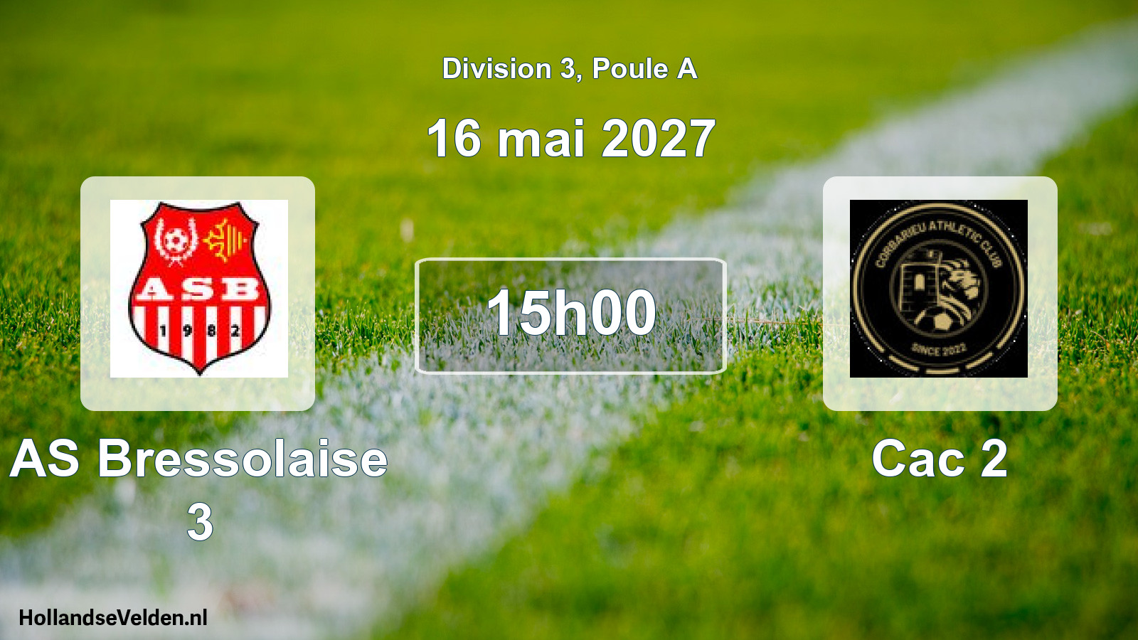 Match programmé: AS Bressolaise 3 - Cac 2 (16 mai 2027)