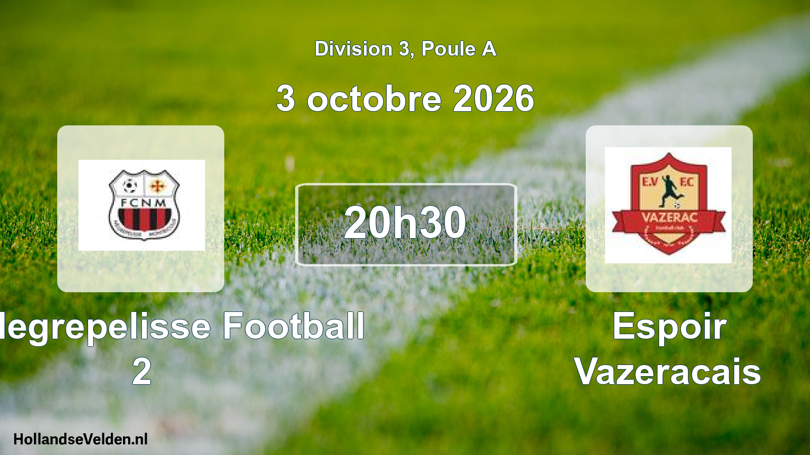 Match programmé: SC Negrepelisse Football 2 - Espoir Vazeracais (3 octobre 2026)
