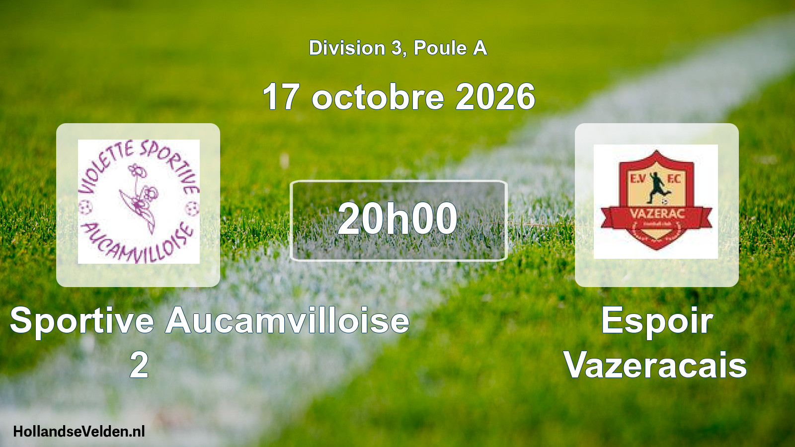 Match programmé: Violette Sportive Aucamvilloise 2 - Espoir Vazeracais (17 octobre 2026)