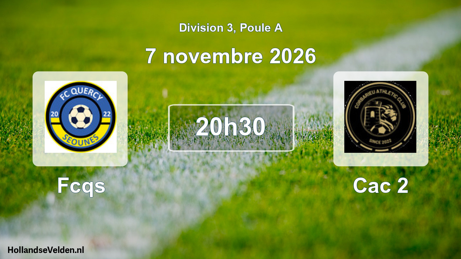 Match programmé: Fcqs - Cac 2 (7 novembre 2026)