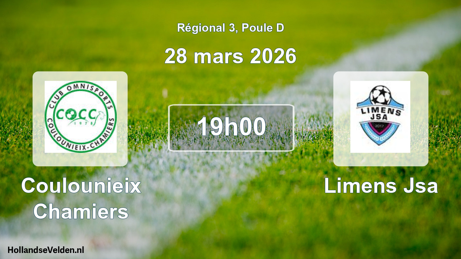 Geplande wedstrijd: Coulounieix Chamiers - Limens Jsa (28 mars 2026)