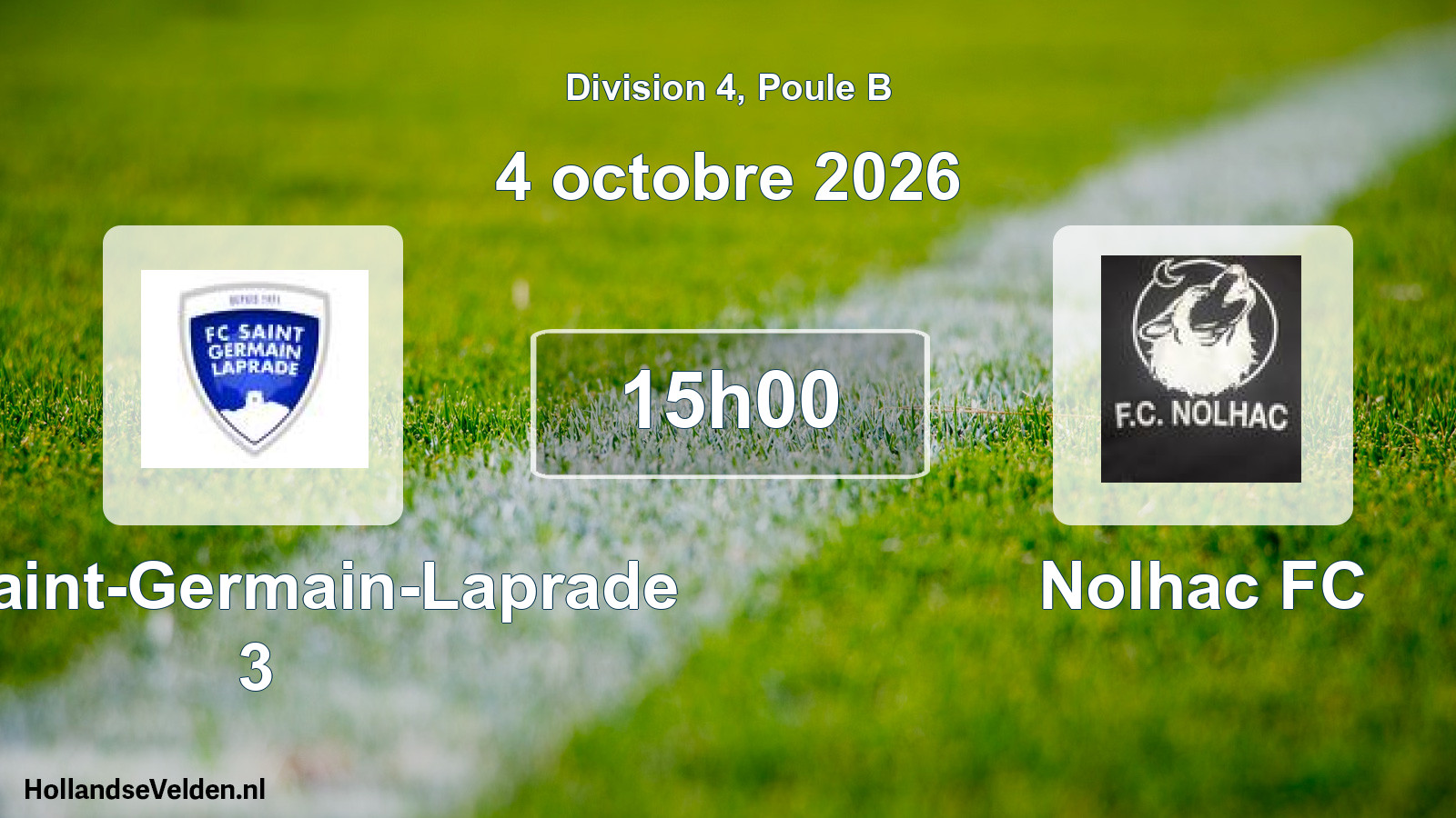 Scheduled Match: FC Saint-Germain-Laprade 3 - Nolhac FC (4 October 2026)