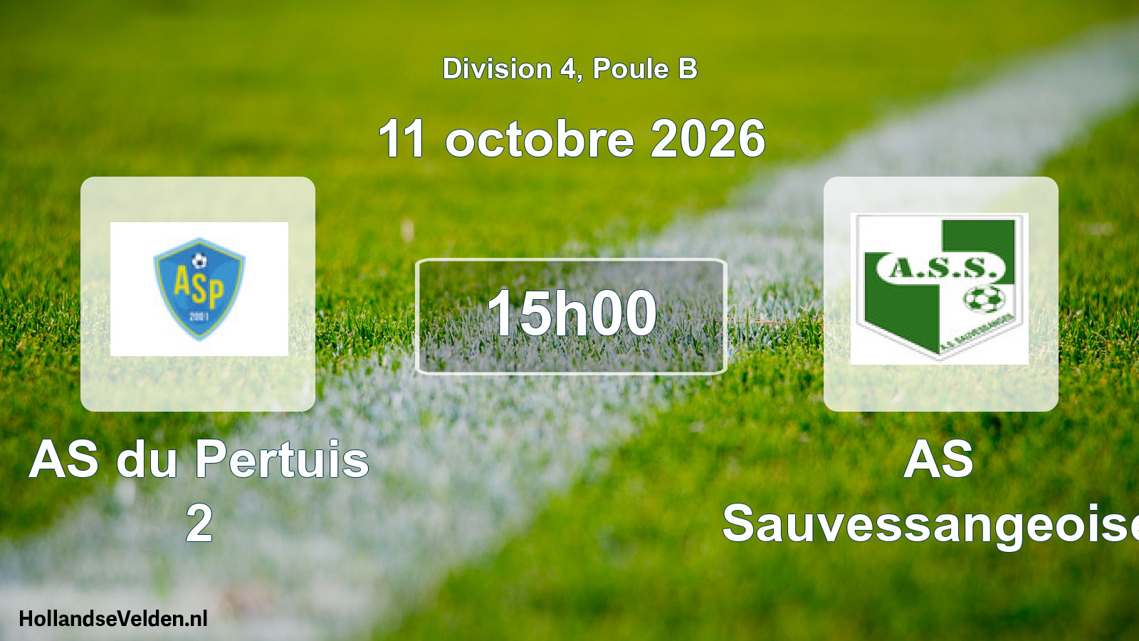 Scheduled Match: AS du Pertuis 2 - AS Sauvessangeoise (11 October 2026)