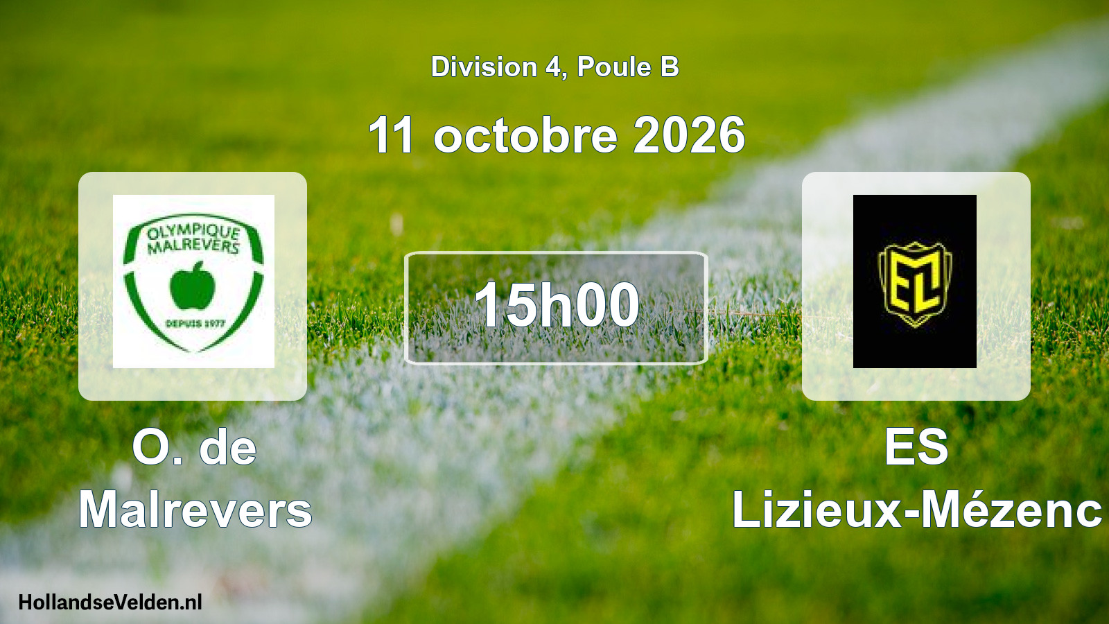 Scheduled Match: O. de Malrevers - ES Lizieux-Mézenc (11 October 2026)