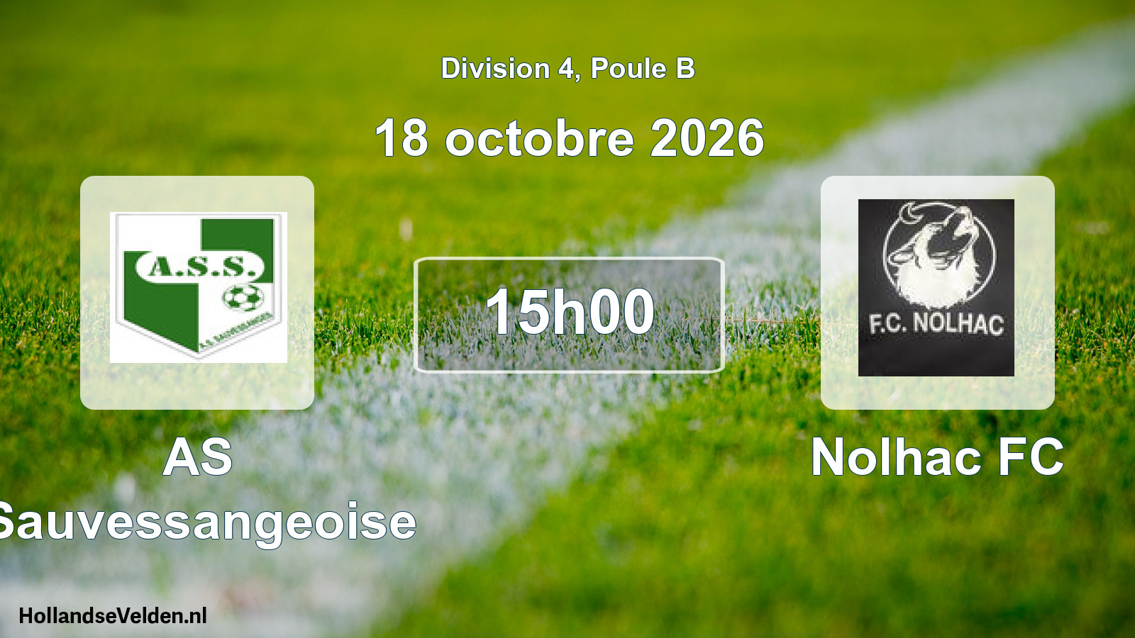 Geplande wedstrijd: AS Sauvessangeoise - Nolhac FC (18 oktober 2026)