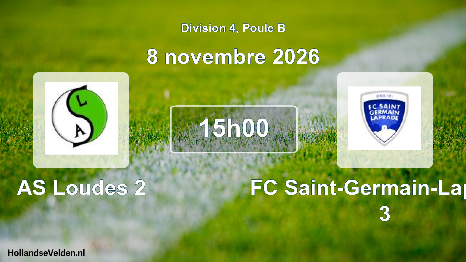 Scheduled Match: AS Loudes 2 - FC Saint-Germain-Laprade 3 (8 November 2026)