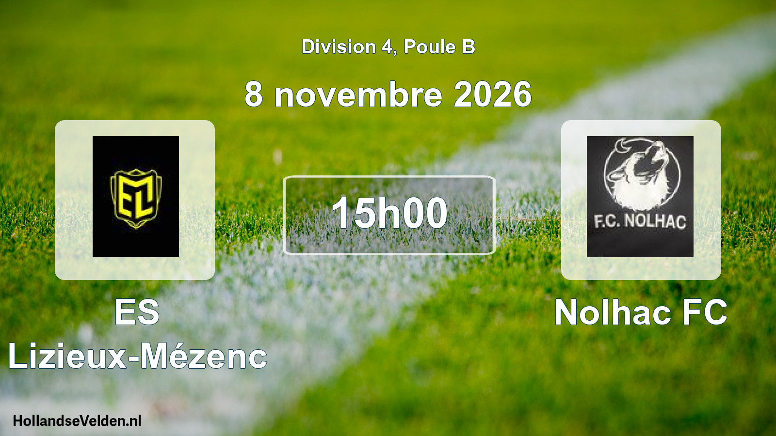 Scheduled Match: ES Lizieux-Mézenc - Nolhac FC (8 November 2026)