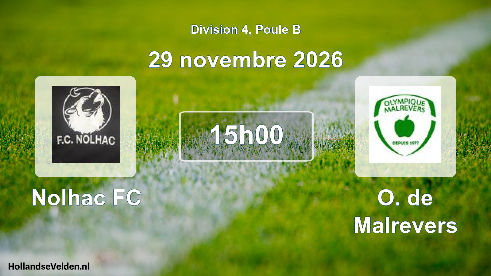 Scheduled Match: Nolhac FC - O. de Malrevers (29 November 2026)