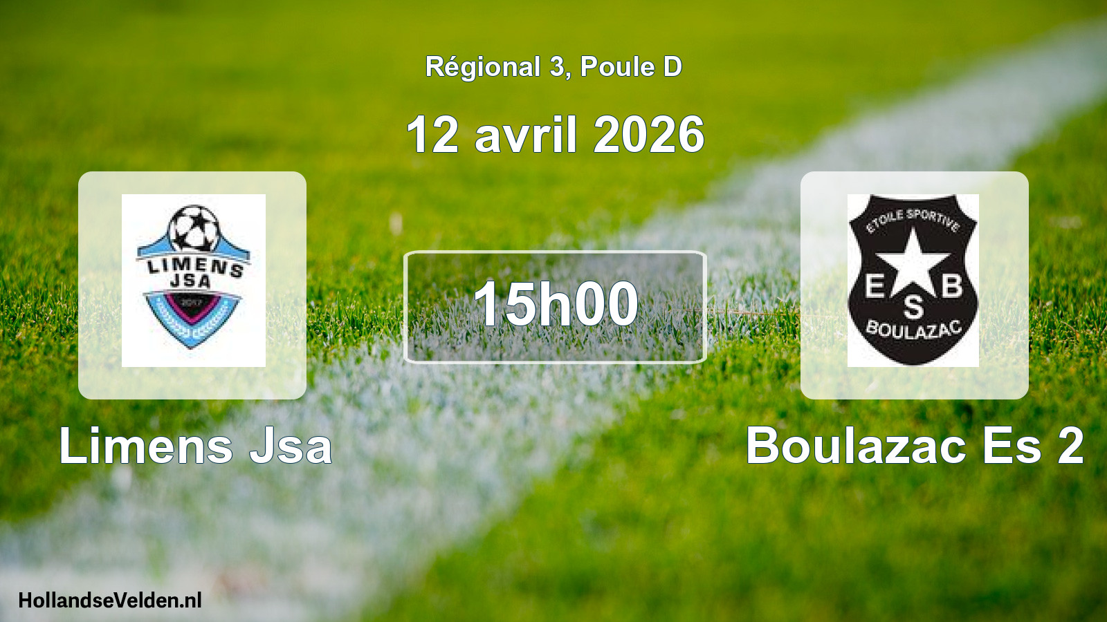 Geplande wedstrijd: Limens Jsa - Boulazac Es 2 (12 avril 2026)
