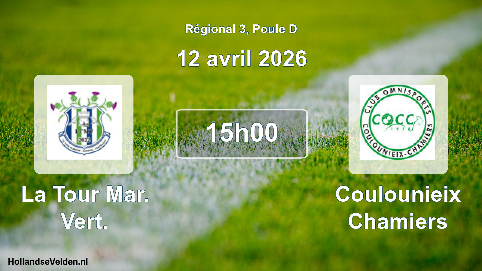 Geplande wedstrijd: La Tour Mar. Vert. - Coulounieix Chamiers (12 avril 2026)