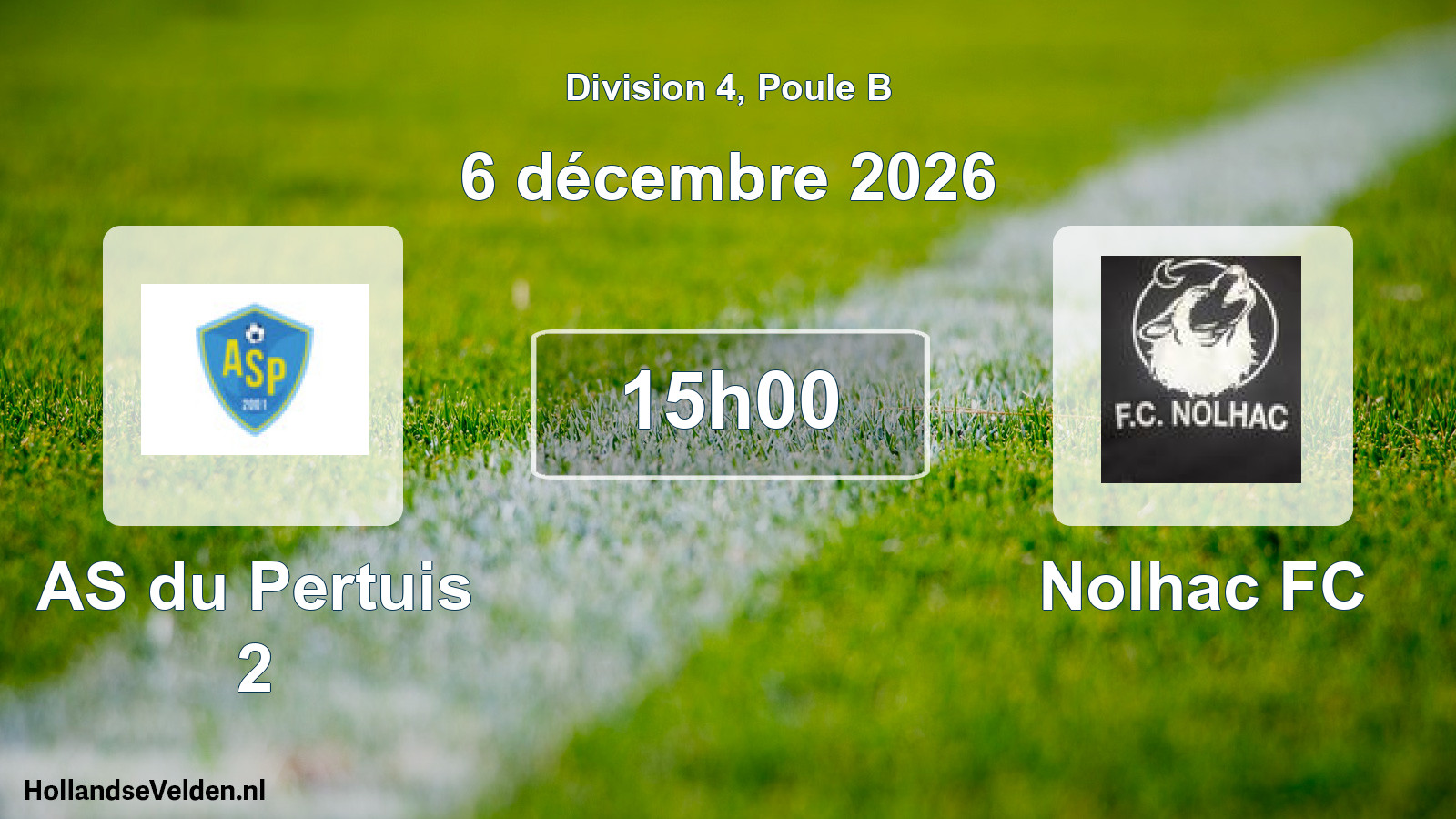 Scheduled Match: AS du Pertuis 2 - Nolhac FC (6 December 2026)