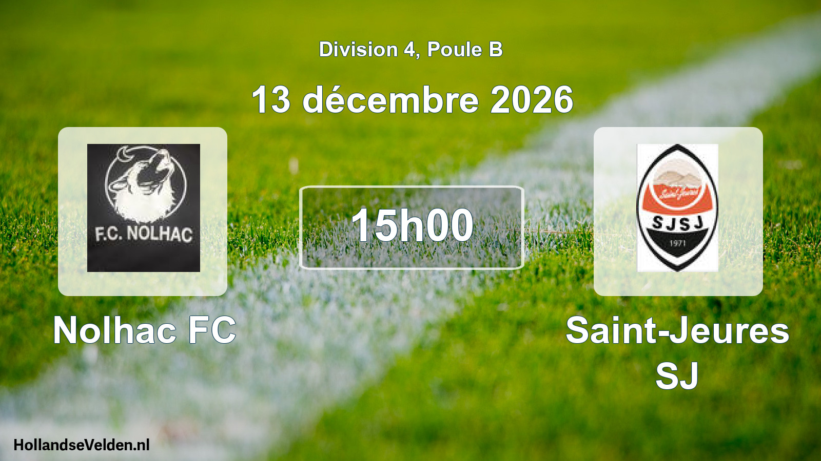 Scheduled Match: Nolhac FC - Saint-Jeures SJ (13 December 2026)