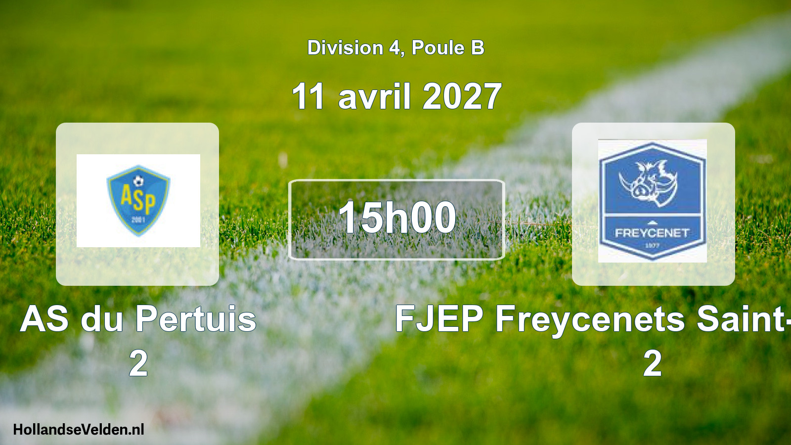 Scheduled Match: AS du Pertuis 2 - FJEP Freycenets Saint-Jeures 2 (11 April 2027)