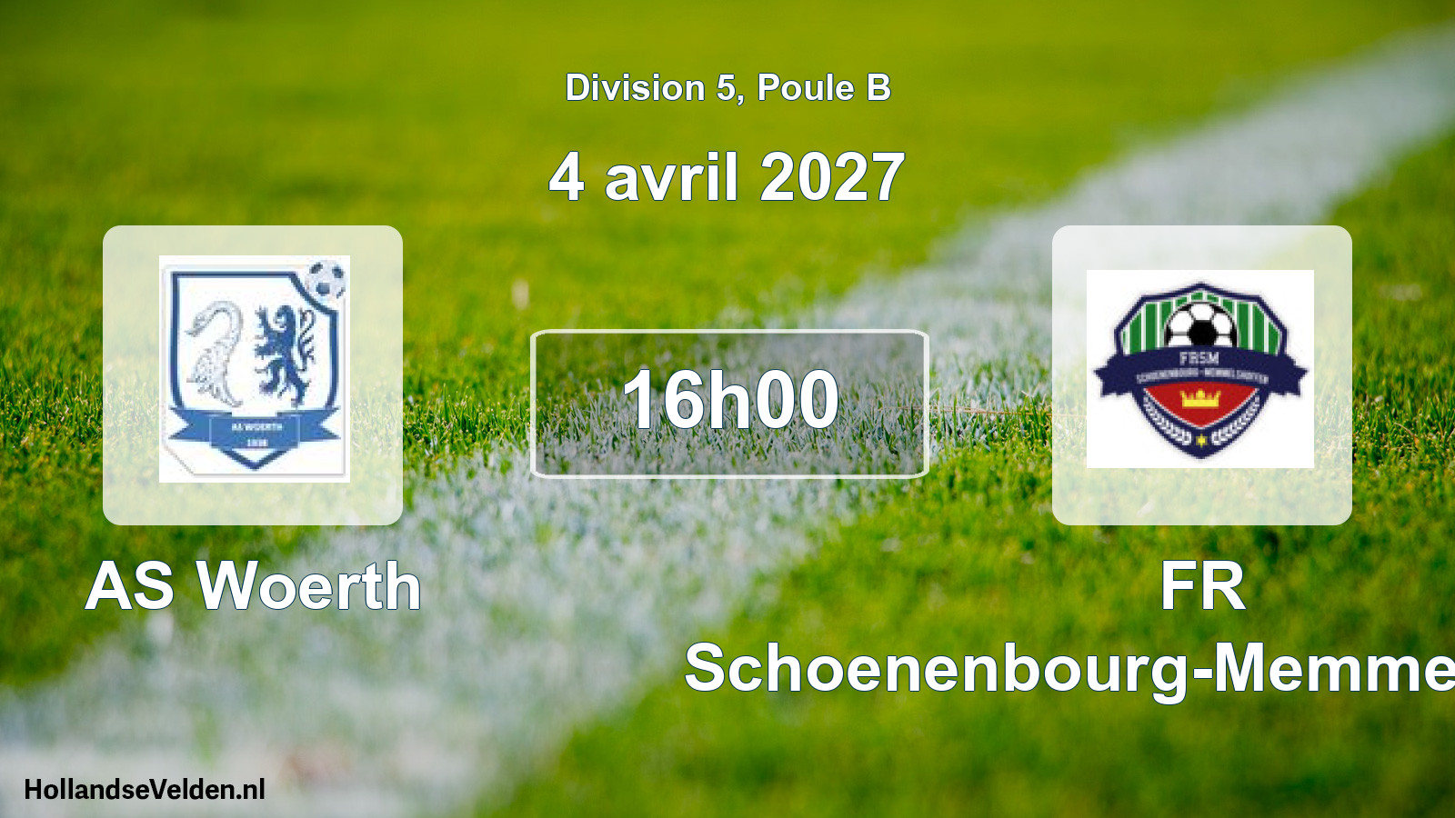 Match programmé: AS Woerth - FR Schoenenbourg-Memmelshoffen (4 avril 2027)