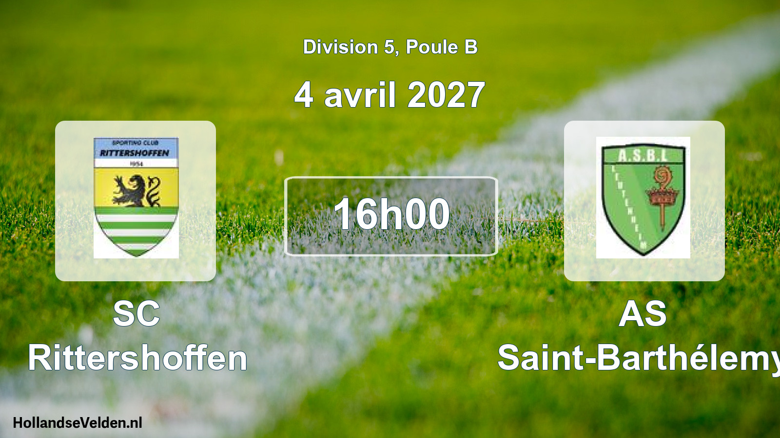 Scheduled Match: SC Rittershoffen - AS Saint-Barthélemy (4 April 2027)