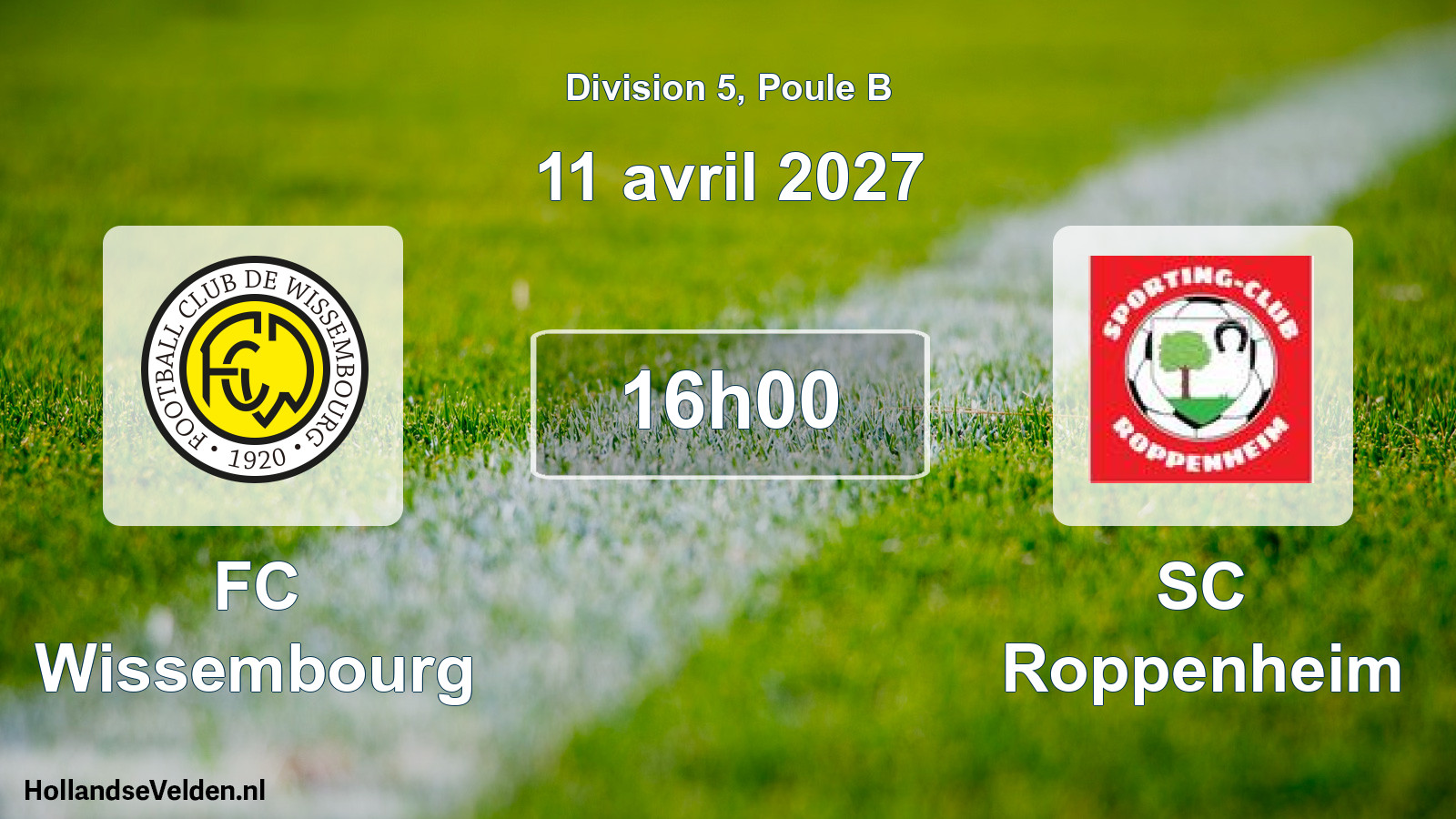 Scheduled Match: FC Wissembourg - SC Roppenheim (11 April 2027)