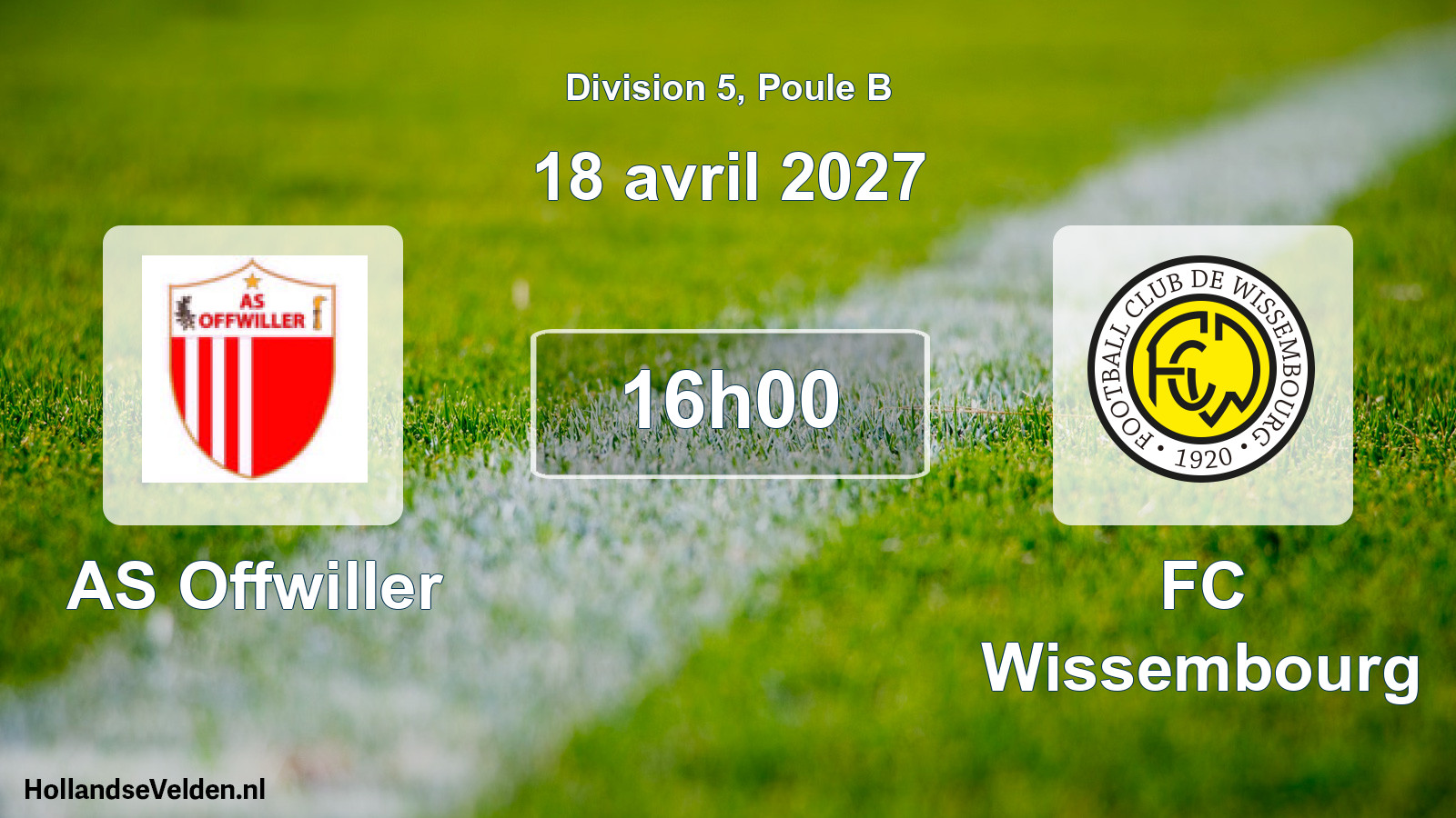 Match programmé: AS Offwiller - FC Wissembourg (18 avril 2027)