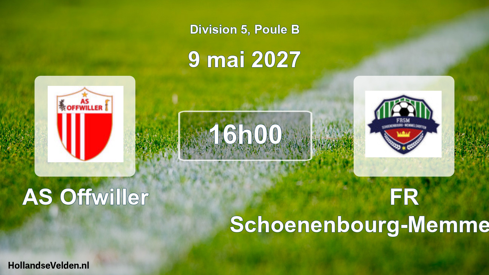 Match programmé: AS Offwiller - FR Schoenenbourg-Memmelshoffen (9 mai 2027)