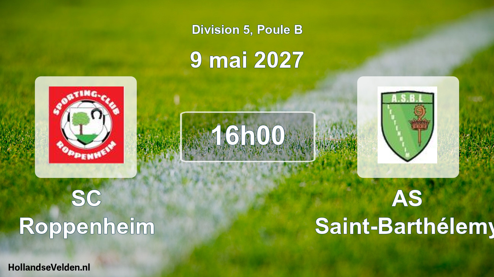 Scheduled Match: SC Roppenheim - AS Saint-Barthélemy (9 May 2027)