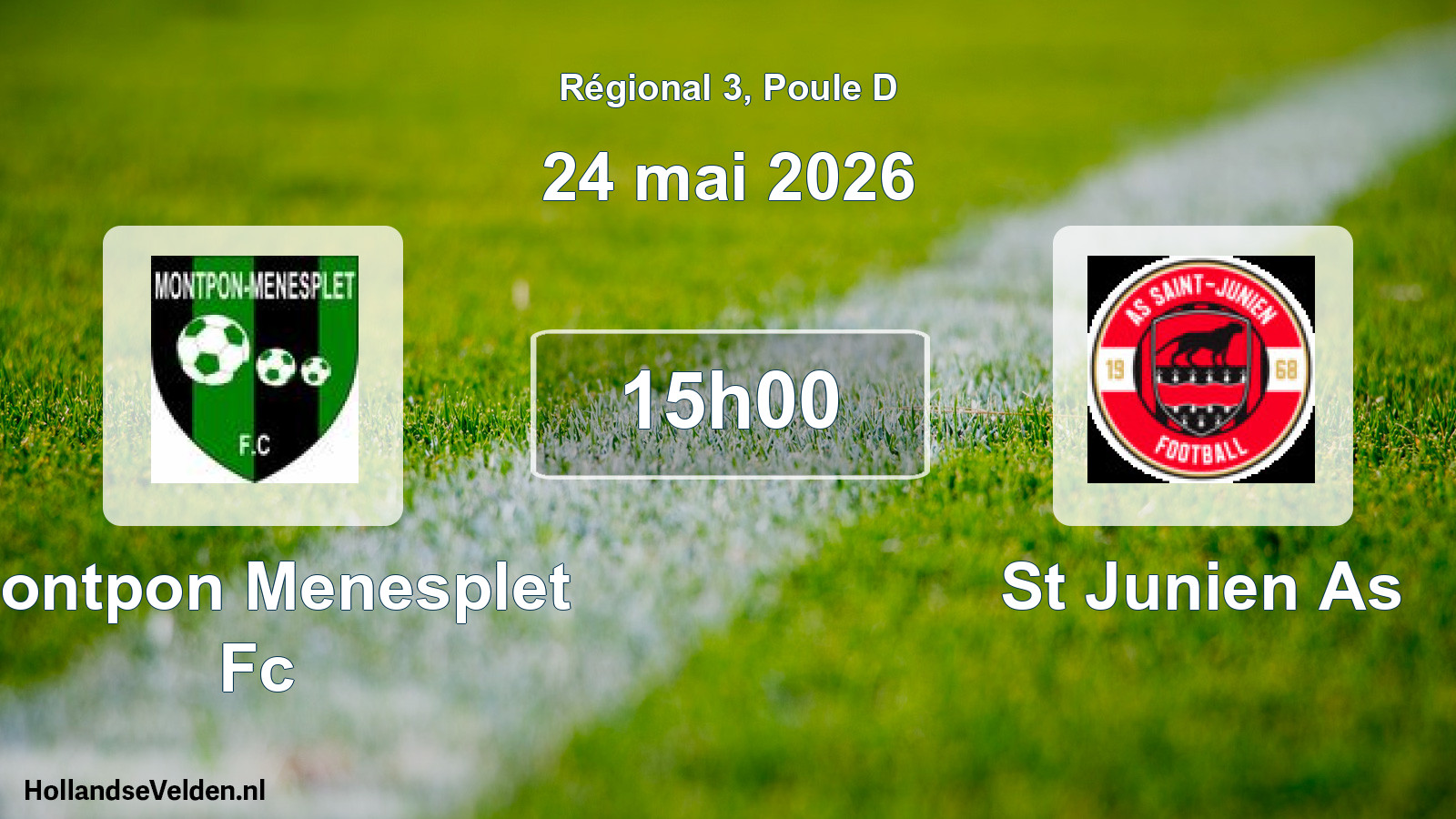 Geplande wedstrijd: Montpon Menesplet Fc - St Junien As (24 mai 2026)