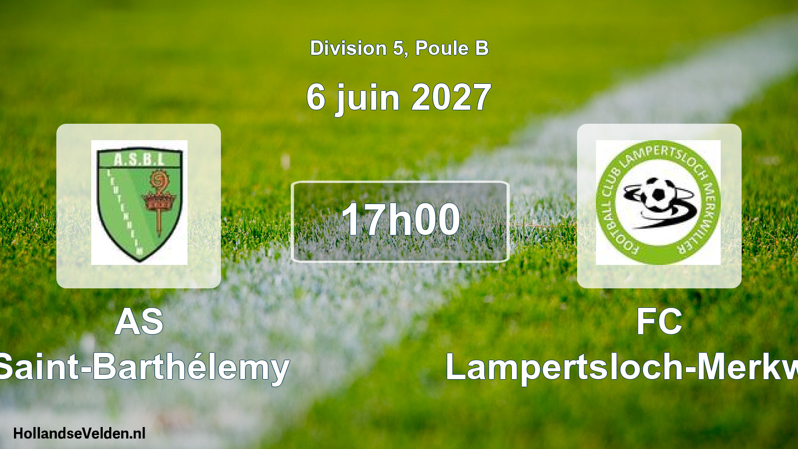 Scheduled Match: AS Saint-Barthélemy - FC Lampertsloch-Merkwiller (6 June 2027)