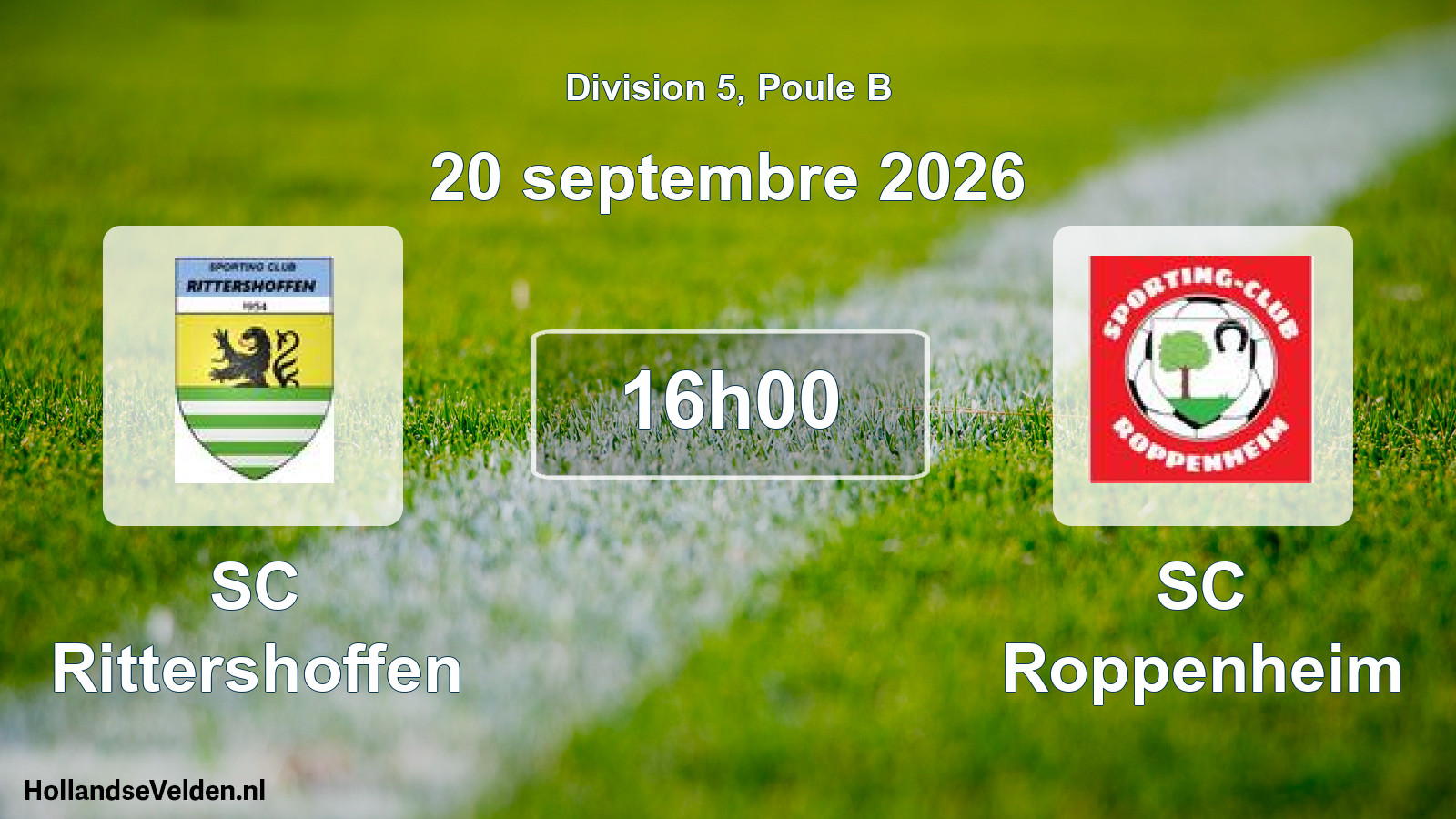 Scheduled Match: SC Rittershoffen - SC Roppenheim (20 September 2026)