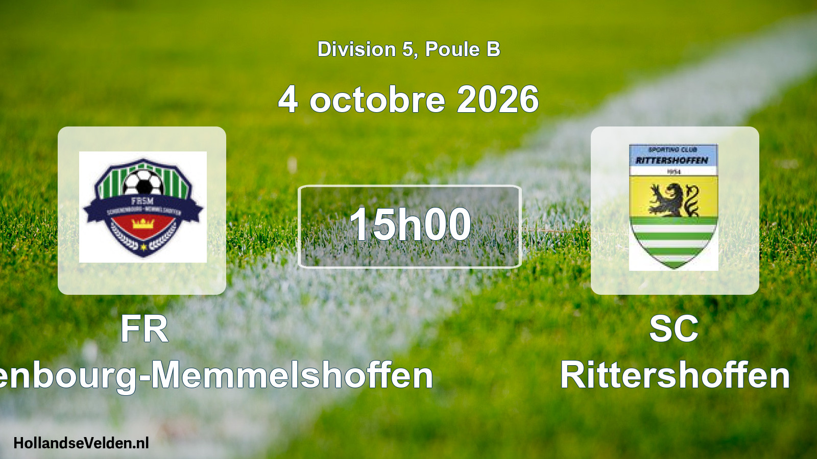 Scheduled Match: FR Schoenenbourg-Memmelshoffen - SC Rittershoffen (4 October 2026)