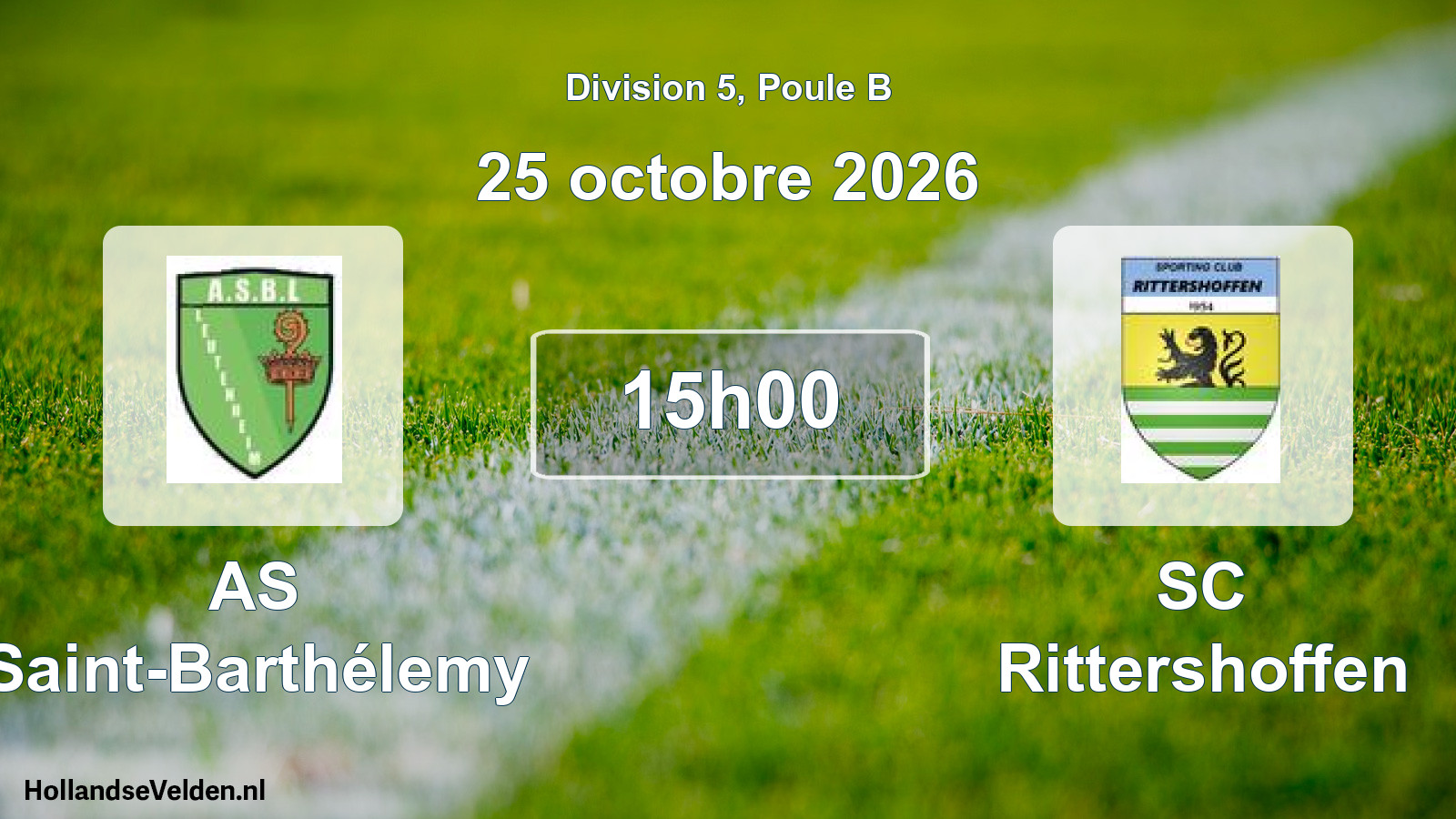Scheduled Match: AS Saint-Barthélemy - SC Rittershoffen (25 October 2026)