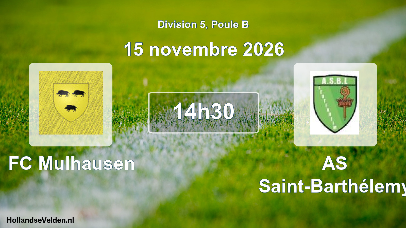 Scheduled Match: FC Mulhausen - AS Saint-Barthélemy (15 November 2026)