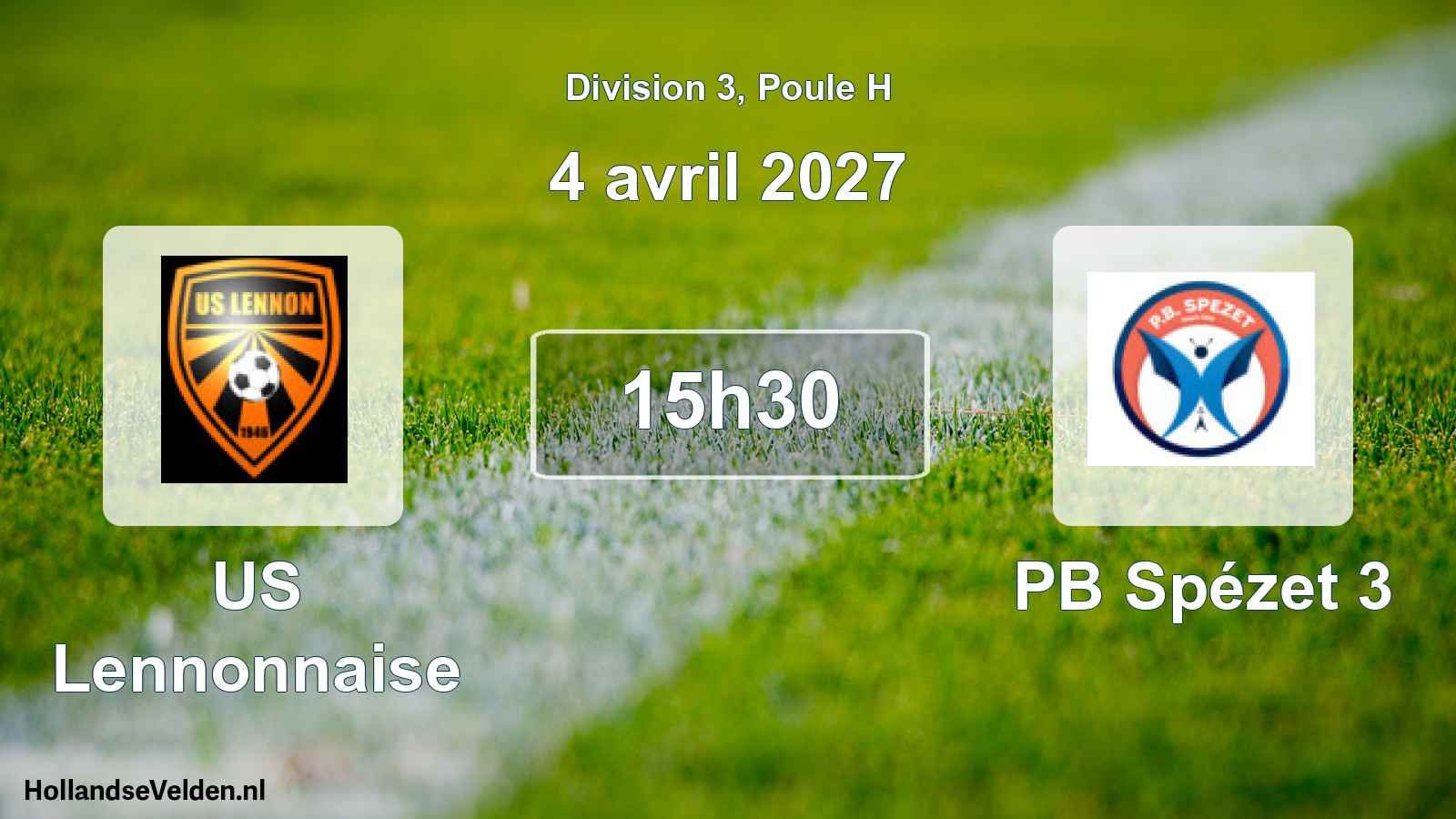 Match programmé: US Lennonnaise - PB Spézet 3 (4 avril 2027)