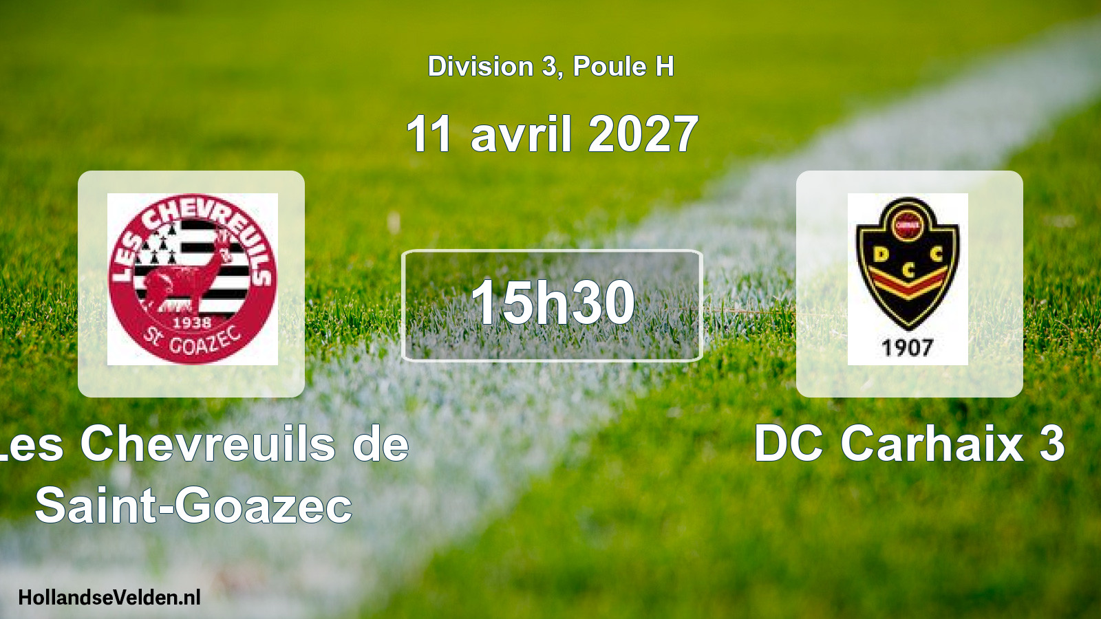 Match programmé: Les Chevreuils de Saint-Goazec - DC Carhaix 3 (11 avril 2027)