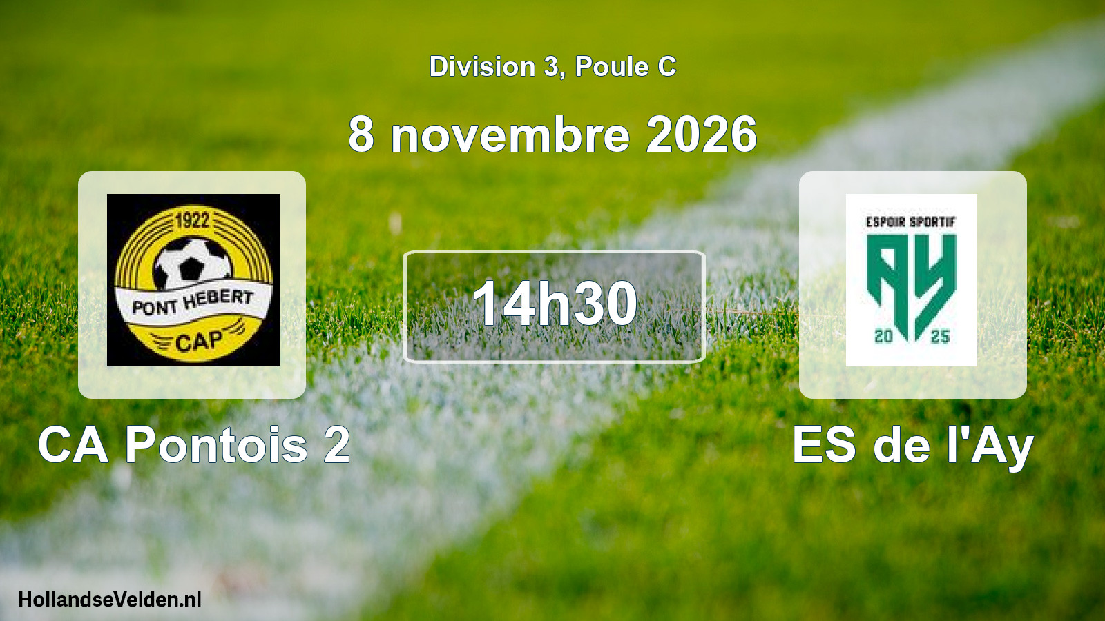 Scheduled Match: CA Pontois 2 - ES de l'Ay (8 November 2026)