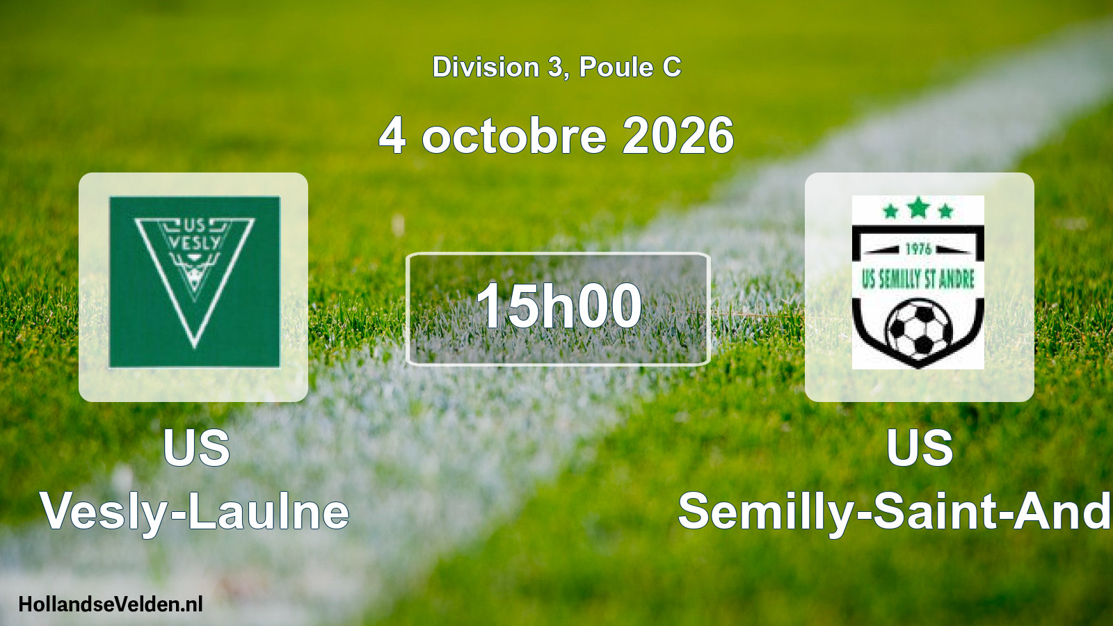 Scheduled Match: US Vesly-Laulne - US Semilly-Saint-André (4 October 2026)