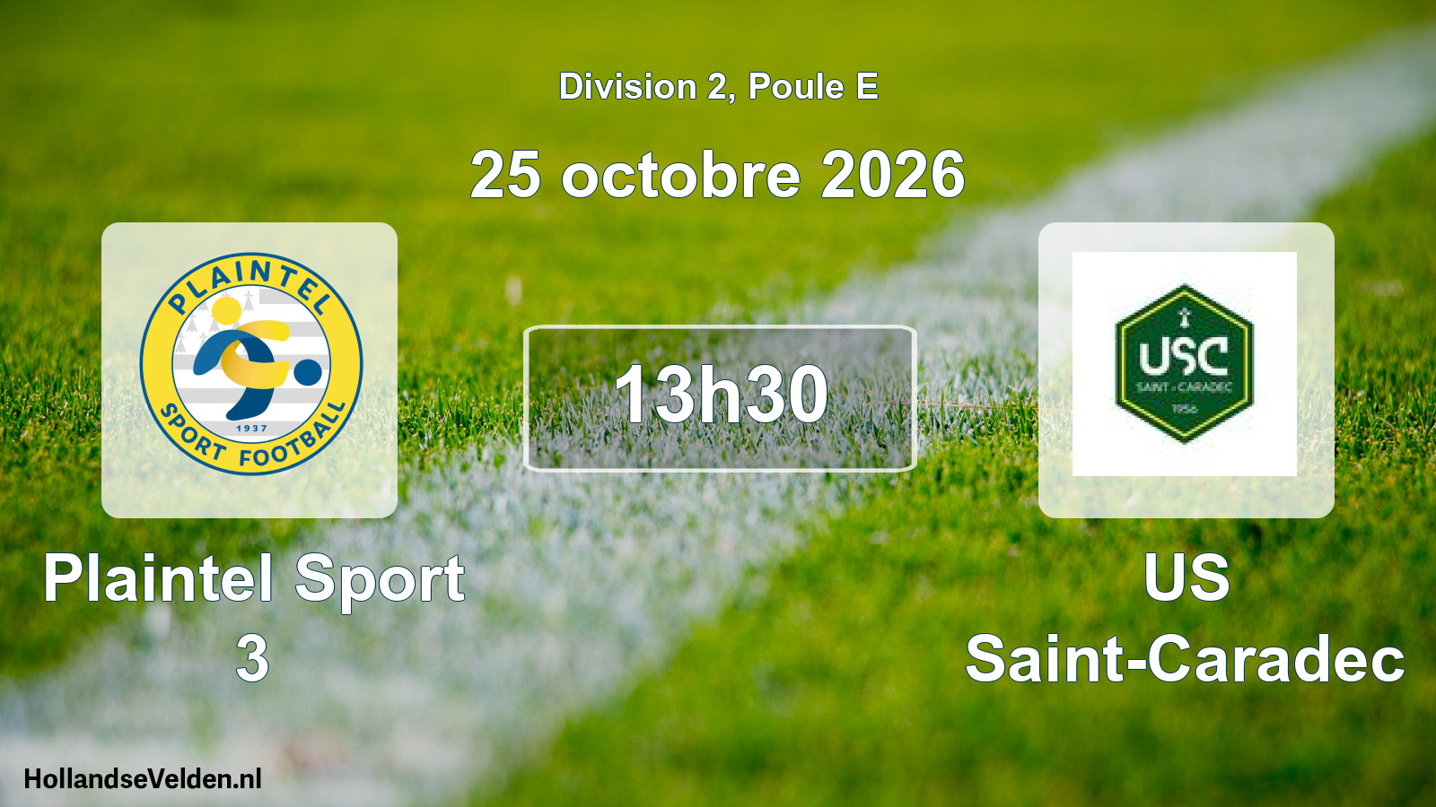Match programmé: Plaintel Sport 3 - US Saint-Caradec (25 octobre 2026)