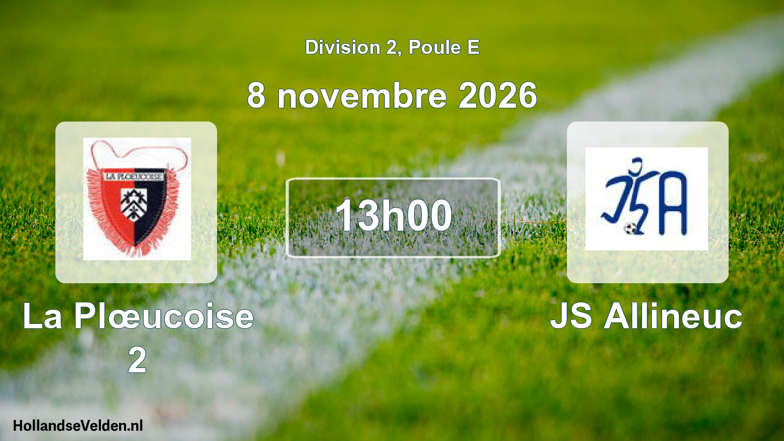 Scheduled Match: La Plœucoise 2 - JS Allineuc (8 November 2026)
