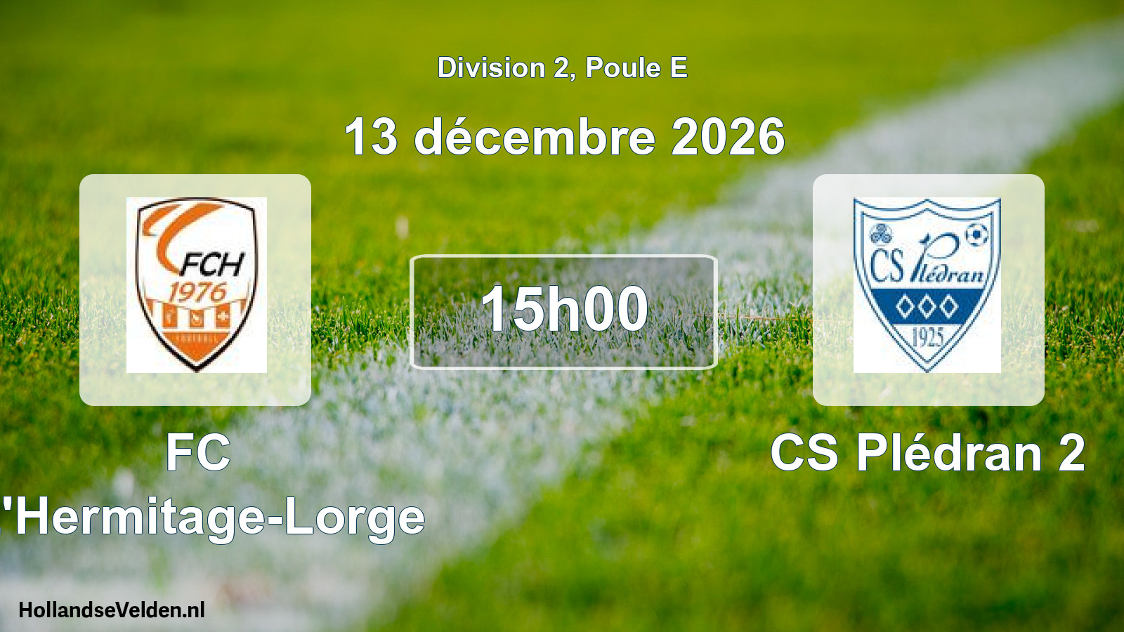 Match programmé: FC L'Hermitage-Lorge - CS Plédran 2 (13 décembre 2026)
