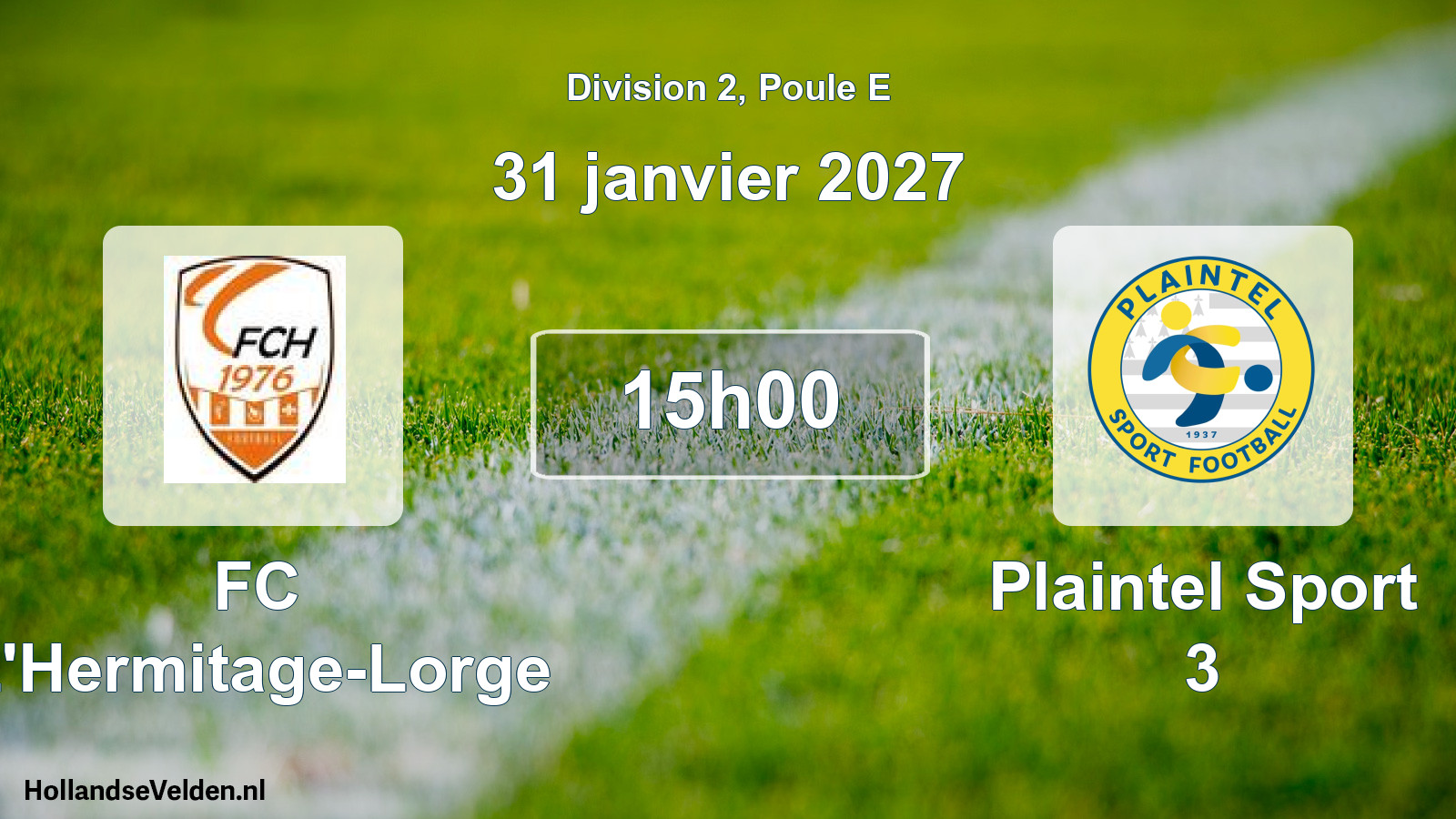 Match programmé: FC L'Hermitage-Lorge - Plaintel Sport 3 (31 janvier 2027)