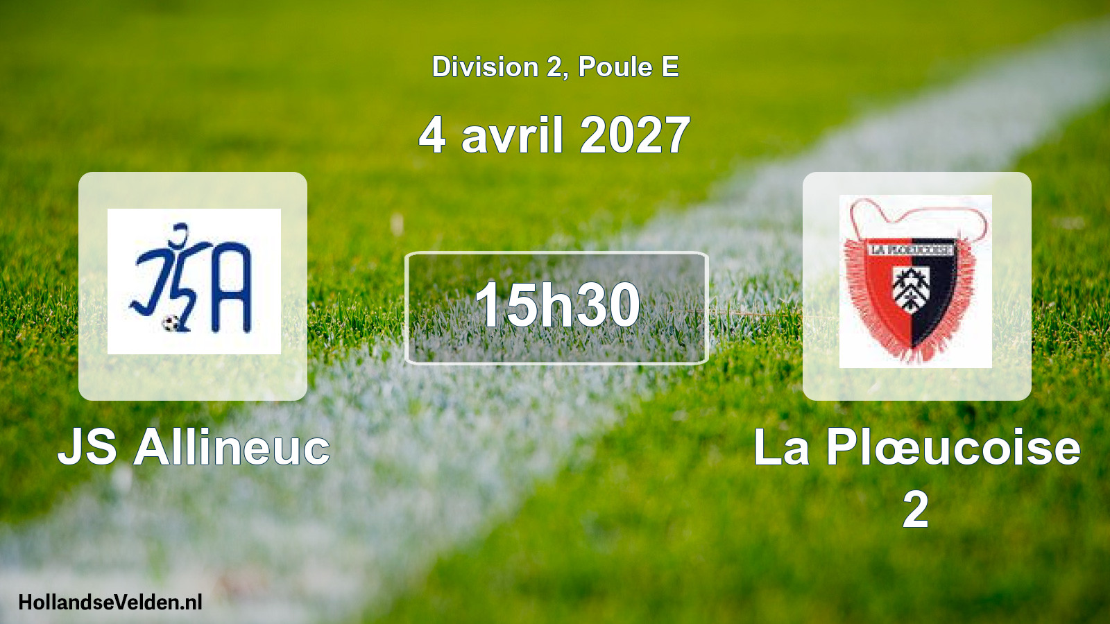 Match programmé: JS Allineuc - La Plœucoise 2 (4 avril 2027)